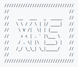 ASCII art text reading "THANKS FOR WATCHING" surrounded by a border of forward slashes.