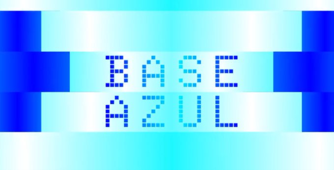 The image features a large blue banner with white text that reads "Base Azul", which appears to be an advertisement or promotional message related to cryptocurrency. The text is written in a blocky font, giving it a modern and futuristic look. The background of the image is a gradient of blue and white colors, creating a visually appealing contrast against the white text. The overall design suggests that the team behind Base Azul is actively promoting their product or service, possibly related to cryptocurrency.