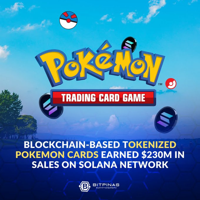 "Pokemon Trading Card Game: Blockchain-based Tokened Pokemon Cards Earned $230M in Sales on Solana Network".