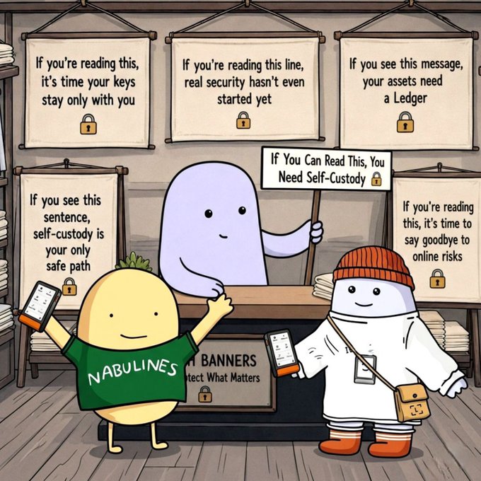 The image features two cartoon characters, one wearing a green shirt and holding an orange sign that says "If You're reading this, its time your keys stay with you risks disappear", and another character dressed in white standing next to them. The scene takes place inside a store or a shop where the characters are interacting with various items such as books, backpacks, and handbags. The image also includes text elements that provide information about the importance of security and privacy in today's digital age.