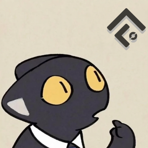 A cartoon black cat character with large yellow eyes appears alongside a geometric logo in the upper right corner. The image serves as a visual representation for a post discussing Ethereum's lack of privacy and introducing Fluton as a solution—a "private layer" that Vitalik Buterin's original whitepaper overlooked.