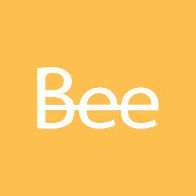 A simple yellow background featuring the white text "Bee" — referencing the $Bee Network token mentioned in the post about a potential May 20th listing, drawing a parallel to $Pi's February 20th debut.