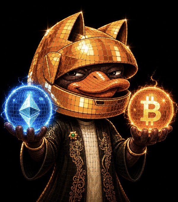 The image features a cartoon character dressed as a wizard, wearing a golden helmet with a diamond pattern and holding two balls - one gold and one silver. The caption provided seems unrelated or out of place for this context. It could be that the artist intended to create an interesting juxtaposition between the wizard's magical abilities and the world of cryptocurrency, but it appears more like a random assortment of elements without any clear connection to the post.