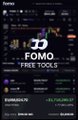 A mobile app interface or graphic with the text 'FOMO FREE TOOLS' visible.