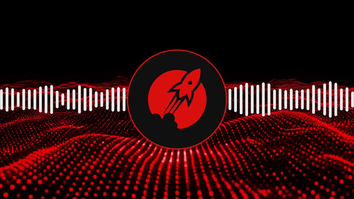 The image features a red circle with a rocket inside, set against a black background that has white lines going up and down. The caption above the image reads "Some projects call themselves decentralized but then why one wallet controls everything?" This statement seems to be related to the content of the image or the post it is associated with.