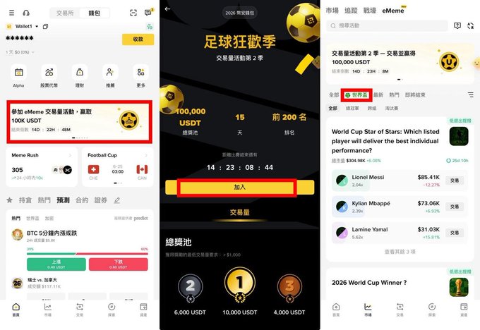 The image shows three different screens of a smartphone displaying various information related to a soccer game. The first screen displays a list of players with their respective positions, while the second screen features a summary of the top ten teams that participated in the match. The third screen provides details about the event and its prizes, including the winning team's name, position, and the amount of money they won.

The post on social media is titled "Last event got sniped, dropped to 11th place, cost 400U, prize was 1500U, netting about 1100U in profit." It seems that someone has posted a summary of the top ten teams' performance and their respective prizes from the last soccer match. The post also mentions that this is based on an earlier experience with the Binance Wallet, TOP 200 sharing a 100K U prize pool.