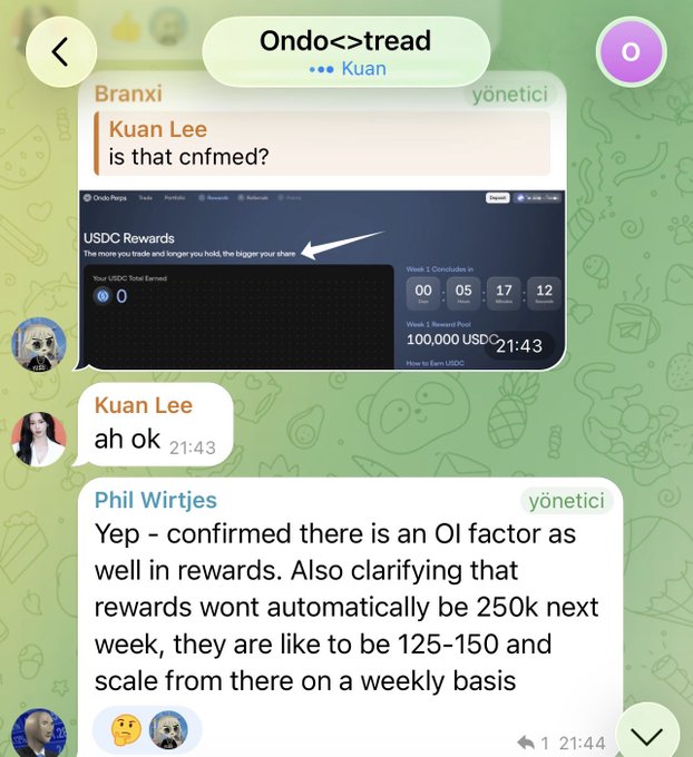The image shows a conversation between two people, with one person typing out text messages on their phone screen while another person reads them. The messages are about a discussion related to trading cryptocurrencies like Bitcoin or Ethereum. One of the individuals is talking about the USDC rewards system and how it works, stating that if they were to trade for a week, they would receive 250k in rewards. This information seems to be relevant to the ongoing conversation between the two people as they discuss their trading strategies and potential gains from participating in cryptocurrency exchanges.
