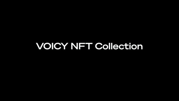A black screen with the white text 'VOICY NFT Collection' in the center.