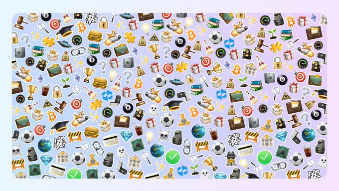 A pastel background covered in a dense, colorful collage of hundreds of assorted emojis and icons—including graduation caps, trophies, soccer balls, diamonds, and currency symbols—serving as a hidden-logo puzzle for a giveaway with @cyphergoatcom running July 6–12, where entrants must count the embedded LetsExchange and CypherGoat logos to win 50 USDT (6 winners), commenting their tallies in the format "LetsExchange: ? / CypherGoat: ?".