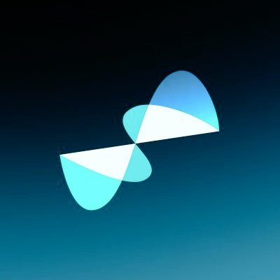 The image features a blue background with two white triangles arranged diagonally across each other, creating an interesting visual effect against the dark backdrop. The text "Grand rising quants A productive day it is. @wallchain is building infrastructure that improves blockchain transaction execution, helping users get better pricing, reduced MEV exposure, and more efficient onchain activity." provides context to the image's content, which appears to be related to cryptocurrency or blockchain technology.