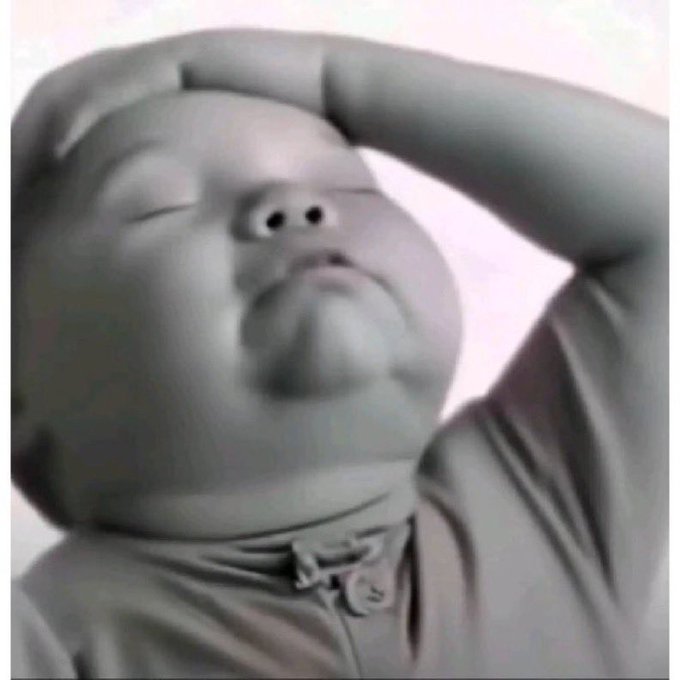 urn of water, baby's head tilted upwards