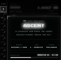 A dark-themed webpage screenshot showing the title 'ASCENT' with subtitle 'To Empower Real World AI Agent' and tagline 'Purpose & Aura', including copyright 2025 and media by Mr. Mio.