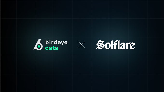 The image features a logo for Birdeye Data, which has a green background and white text that reads "birdeye x Solifare". The text also includes the words "here" and "you", suggesting that the data provided by Birdeye is relevant to the current situation or topic being discussed.