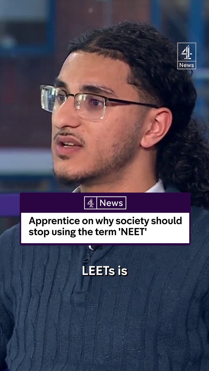 The image features a man wearing glasses and a blue sweater talking about the importance of education for society. The caption below his photo reads "$neet coin is going to expand up and to the right with the exponential force of millions upon millions of unemployed chuds raging at a society that has failed them time and time again". This post seems to be discussing the impact of the Occupy Wall Street movement on society, as indicated by the caption.