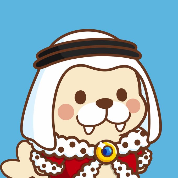 A cartoon illustration of a cute white bunny character wearing traditional Middle Eastern attire, including a white headdress with a black band and a red and white robe with a blue jewel.