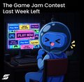 A small thumbnail image with the heading 'The Game Jam Contest Lost Week Left' featuring a blue robot character at a computer.