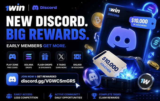 The image features a poster or advertisement for a Discord event that offers big rewards. The poster includes a cell phone with a wallet app icon, which suggests that there might be an opportunity to win Bitcoin or other digital currency prizes. There are also descriptions of various crypto-related activities and opportunities available on the platform. The text in the image emphasizes the excitement surrounding the new Discord event and encourages people to join by sharing it with their friends.