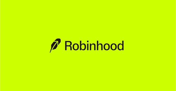 The Robinhood logo displayed in black on a solid lime green background.