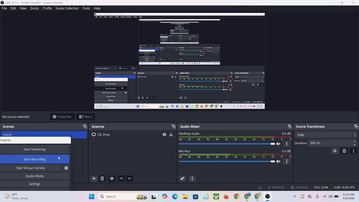 The image shows a computer screen displaying a video editing software interface, likely used for creating videos or other multimedia content. The screen has three windows open at once, each showing different elements of the software. One window displays a video editing process with various tools and options available, while another window features a website called Twitter. A third window is empty but shows a message about a new copy trading bot that was just released.