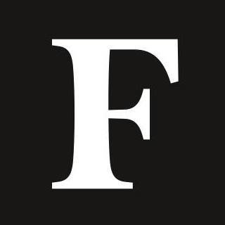 A large white serif letter "F" appears on a black background, representing Forbes—the publication referenced in the accompanying post about Forbes ranking XRP as the 4th largest cryptocurrency.