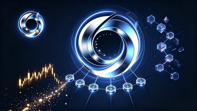 A glowing blue metallic "6" emblem dominates the center of a futuristic digital composition, surrounded by interconnected nodes, floating holographic cubes, and rising golden candlestick charts against a dark background.

The image visually echoes the post's themes of crypto exploration in Singapore, with the stylized "6" likely representing a token or project, the candlestick charts symbolizing market analysis, and the networked nodes reflecting the interconnected storytelling, communities, and narratives the author encountered from various project teams.