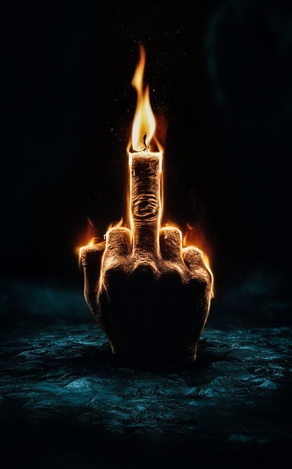 A sculpted, charred hand emerges from cracked earth with a flame burning from its index finger, which features a carved eye—fitting as a symbolic gesture of "lighting the way" or "passing the torch" to celebrate the sale to @Joso1x.