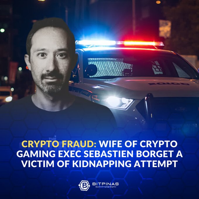 The image features a man standing next to a police car with his head turned towards the camera. The text at the bottom of the image reads "Crypto Fraud. Wife of Crypt. Mommy!'.