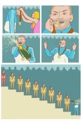The image depicts a medal-winning athlete celebrating with champagne and flipping off the crowd, while a second panel shows a line of athletes on a podium receiving progressively smaller medals. This visual metaphor sarcastically represents the diminishing value of the $LINK token, despite some holders celebrating what the post describes as a "pump" that is still far from its All-Time High (ATH).