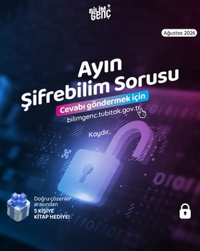 Thumbgenc August 2026 promotional graphic titled 'Ayın Şifrebilim Sorusu' (Password Question of the Month), inviting answers for a chance to win an 'A Kişisel KITAP HEDİYESİ' (personalized book gift).