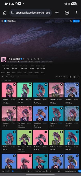 In this image, we can see a display of various artwork created by people for a specific project, likely related to the game 'The Beatles: Collectibles'. The images showcase different pieces of art featuring The Beatles characters, such as John, Paul, George, and Ringo. These artworks are available on a platform called 'Openshop', which allows users to trade and collect valuable items created by artists from various projects or projects related to the 'The Beatles' series. The post includes information about how people have been creating these artwork pieces for weeks in advance of Mint Day, in order to secure a guaranteed spot on the platform. The images appear to be priced at around $77 each, making them attractive to collectors who are looking to add valuable pieces to their collection.