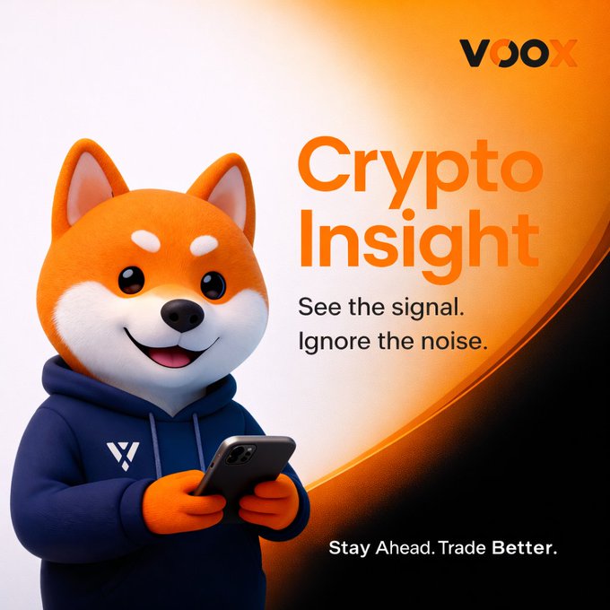 The image features a Shiba Inu dog character, wearing a blue hoodie, holding up an iPhone with its paws while looking at the device. The background of the image has an orange gradient color scheme that makes it stand out. In front of this dog character and the text "Crypto Insight", there is a post about trading cryptocurrencies called Solana which mentions a market cap of three-quarters of one billion dollars, as well as the fact that the currency's value has been increasing over time by almost half within just 24 hours. The image also includes a caption that reads "Stay Ahead ... Trade Better." This suggests that users should be vigilant and proactive in trading and investing in Solana.