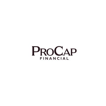 The image shows an advertisement featuring the logo of a company called ProCap Financial. The logo consists of the word "ProCap" written in black capital letters, with the letter "P" positioned above the word "Capital". Below this, there is a smaller version of the same logo, but it's in white capital letters instead of black. The text below the logos reads: "UPDATE: Anthony Pompliano’s ProCap now holds 5,405 $BTC after selling 52 $BTC for a share buyback." This indicates that the company has recently sold shares worth 52 Bitcoins and is now holding those Bitcoins.