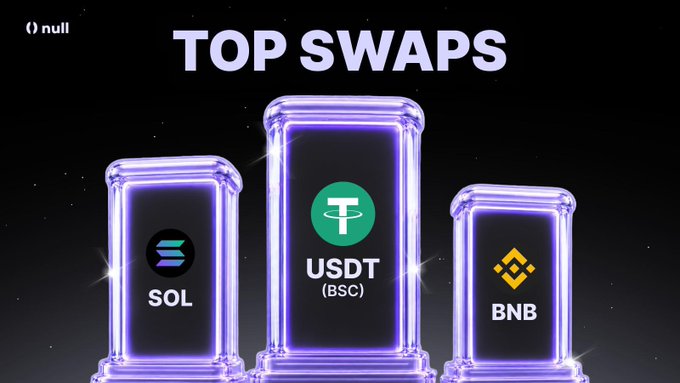 The image features three glass boxes, each containing a different cryptocurrency symbol. The top box contains Bitcoin, the middle one has Ethereum, and the bottom one displays Sol. The text "Top Swaps" is written above these symbols, indicating that they are being compared or ranked in terms of their value or popularity within the crypto world.