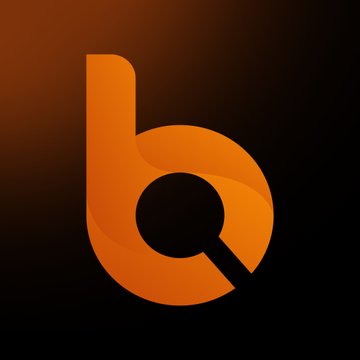 An orange stylized lowercase 'b' logo on a dark gradient background, resembling the Bitget cryptocurrency exchange logo.