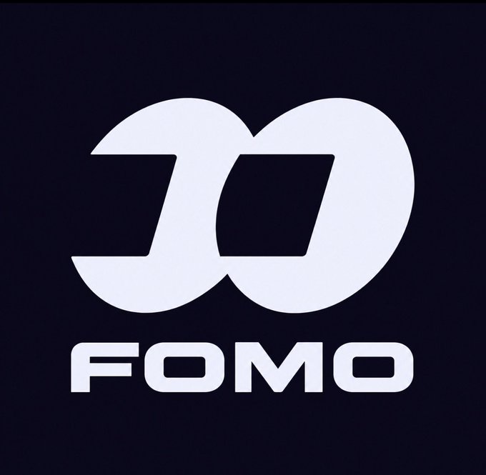 A dark gray logo featuring the stylized letters "3D" above the word "FOMO" in a futuristic, light gray font.