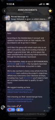 The image shows a phone screenshot of an X (formerly Twitter) post at 11:03 announcing $CLOCKIN being listed on MEXC, with instructions for sniping the token from its contract address: 5oS5A9KttZwfa41pbqpDDHKiF8hsXrBoU2BPCkV7pump. The announcement relates to the accompanying post's discussion of Clockin Coin (@clockincoin) launching and provides the contract address needed for users to position themselves to snipe the token.