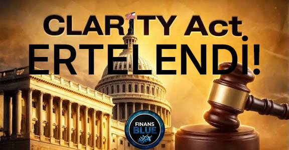 An image showing the U.S. Capitol building with the text 'CLARITY Act ERTELENDI!' (meaning 'Postponed!'), featuring the Finans Blue logo at the bottom.