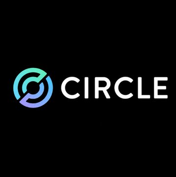 The image displays the Circle logo alongside the company name "CIRCLE" in bold white text against a black background, with the circular emblem featuring a gradient of teal, blue, and purple. The logo represents Circle ($CRCL), the company mentioned in the post as a stablecoin issuer that recently lost its position in five Russell Growth indexes, highlighting the shifting competitive landscape in the stablecoin market.