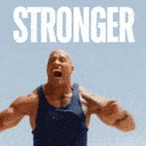 The image features a muscular man wearing a blue tank top with the word "STRONGER" written above his head. The man appears to be in a dynamic pose, possibly doing pushups or lifting weights, which suggests that he might be promoting fitness or wellness. The caption of the image reads, "The original sleep to earn idea got attention But turning @sleepagotchi into an AI powered intelligence layer for wellness is probably the move that gives it real long term upside tbh Because habits create data, data creates intelligence and intelligence creates value That". This implies that the man's fitness-related message could be more effective if it were presented as a visual representation of his workout routine or a fitness app.
