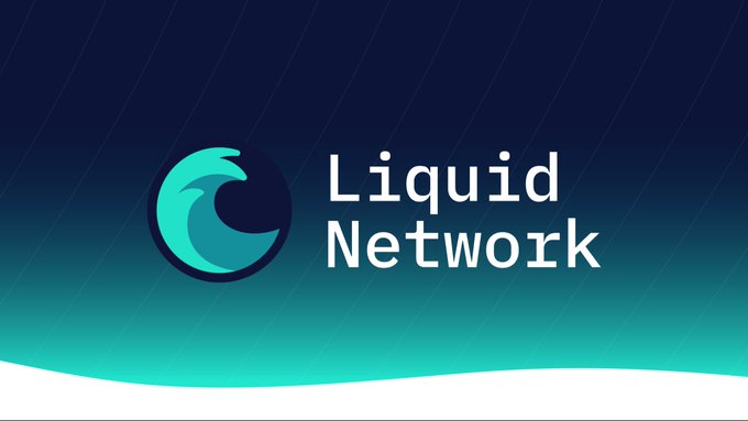The image shows the Liquid Network logo, featuring a stylized teal and dark blue wave emblem inside a circular design alongside the "Liquid Network" wordmark in white text, set against a gradient navy-to-teal background. This branding is relevant to the post about the Liquid Network attacker returning 3,400 BTC after Blockstream confirmed bridge nodes were patched, retaining approximately 598.5 BTC worth around $47.3M.
