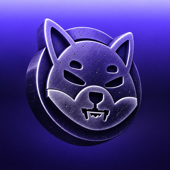 A purple 3D rendering of a metallic cat-faced cryptocurrency token, possibly representing the Kitcoin meme coin, set against a blue gradient background.