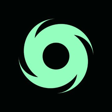 The image displays the Tornado Cash logo, a swirling green circular design with a black center, representing the cryptocurrency mixing protocol mentioned in the post about its recent peak activity of 968 daily deposits in 2026.