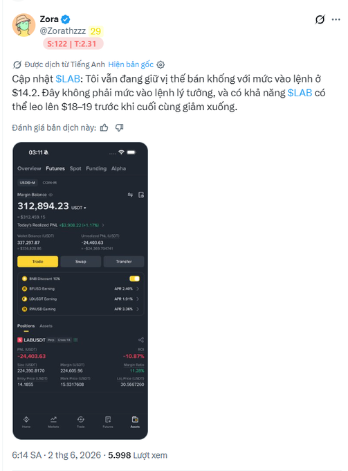 The image features a cell phone displaying an account summary from a trading app. The summary reveals that the person's account has $3 - $4 worth of shares shorting done, with their most recent trade having been for $8 - $9. It appears that the user has not blown up yet, but they are still in the process of shorting at least $14 worth from $5 to $6. The post also questions whether the user is a scammers or if the price increases significantly soon due to their position in the market.