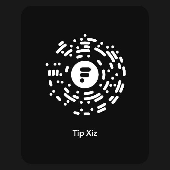 A black graphic featuring a circular white dot-pattern design above the text 'Tip Xiz'.