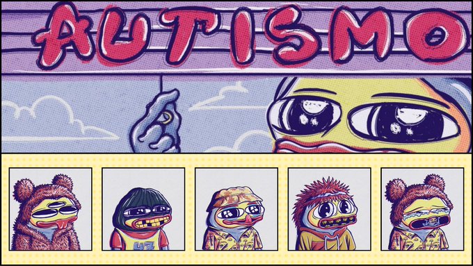 The image features a cartoon-like style illustration of six anthropomorphic animals sitting together with text that reads "Autismo" written above them. The creatures appear to be wearing masks or costumes, suggesting they might be representing various aspects of Autism or related themes in some way. Additionally, there are multiple small characters or icons scattered throughout the image, possibly representing further ideas or elements related to Autism awareness and support efforts. The combination of colors, styles, and texts create a visually interesting and thought-provoking presentation that invites viewers to consider what it might represent or its connection to the advertised event or cause.