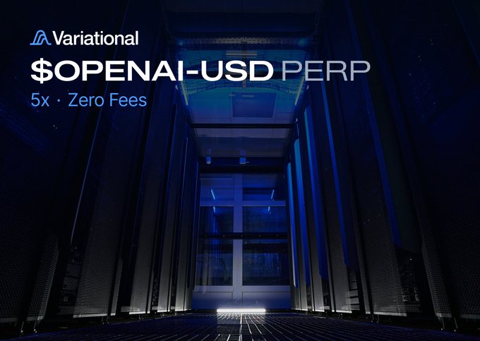The image shows a room filled with blue light-colored walls and rows of black poles arranged closely together, likely creating an impression of a dark, closed space or server room. This setting is reminiscent of a tech company's server room where data processing and storage take place. The text in the image includes the words "OpenAI $OPENAI perps" and "$OPENAI USDT PERP". These descriptions allude to the OpenAI company that specializes in AI research, machine learning, and natural language processing.