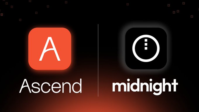 iphone icons for "Ascend" and "Midnight" are displayed against a black background, with the "Ascend" icon in orange and the "Midnight" icon in white.