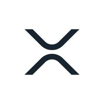 A simple logo featuring a dark blue stylized 'X' shape on a white background, resembling the XRP cryptocurrency logo.