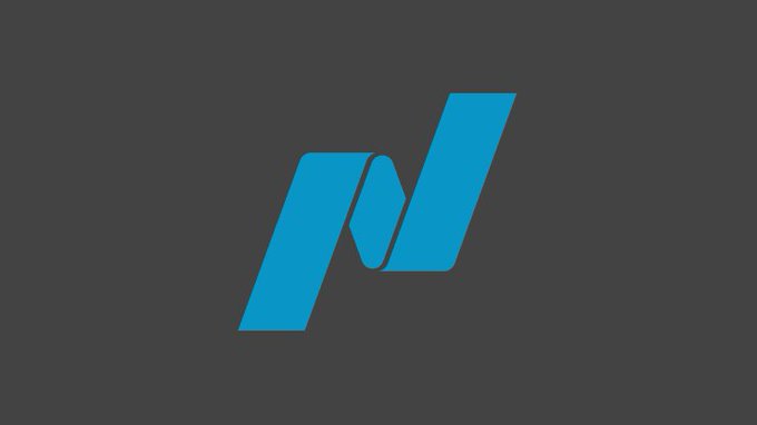 A logo consisting of a stylized blue letter 'N' on a dark gray background.