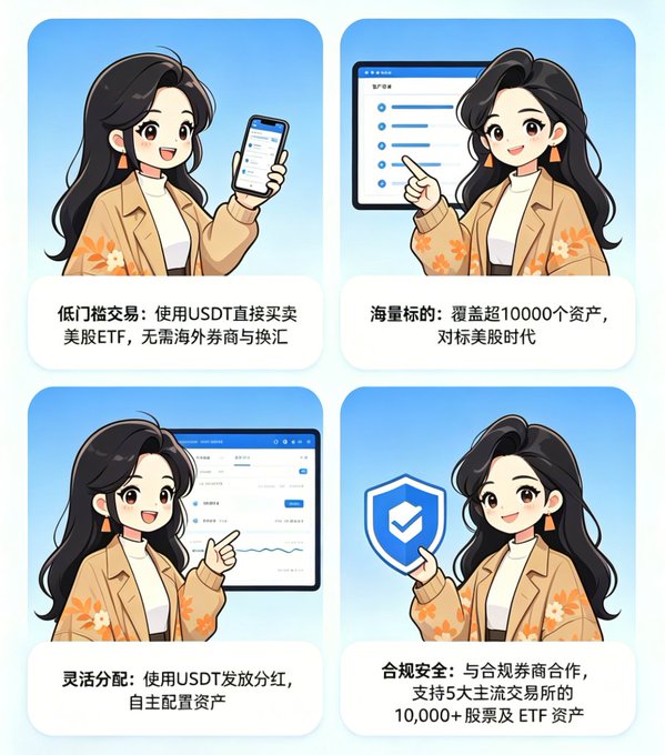 The image features a cartoon girl holding up her phone, which has an app icon displayed on it. The girl appears to be pointing at the phone screen, possibly showing something interesting or important. The background of the image also includes text written in Chinese, which might provide information about the app or its features.